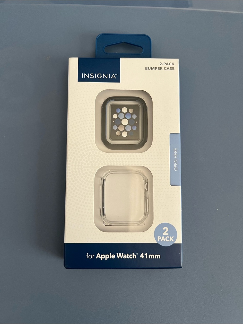 Insignia 2-Pack Bumper Case for Apple Watch 41mm - Clear and Black